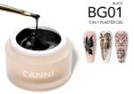 CANNI díszítő zselé - BG01 - 5in1 Plaster Gel 10g - Black (25101-1)