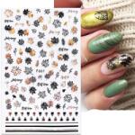 Palota Nails Köröm matrica 3D-s No. F661 Black&Gold - 30
