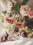Ideyka Set goblen cu diamante, cu sasiu, Natura statica cu smochine, 30x40 cm (AMO20391)