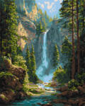 Ideyka Set pictura pe numere, cu sasiu, Luminis cu cascada, 40x50 cm (KHO6453)
