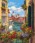 Ideyka Set pictura pe numere, cu sasiu, Vedere din balcon, 40x50 cm (KHO6477)