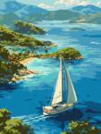 Ideyka Set pictura pe numere, cu sasiu, Laguna infinita, 30x40 cm (KHO6465)