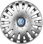 AutoHelix MSA Set 4 capace roti 15 inchi (R15) compatibile gama Volkswagen model - 306, Sigla Albastra (306VwAlbastru)