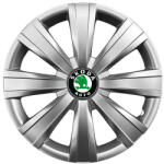 AutoHelix MSA Set 4 capace roti 15 inchi (R15) compatibile SKODA Fabia, Octavia I, II, III, Roomster, Felicia, Rapid, Superb, Yeti Model-328 (000846)