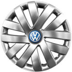 AutoHelix MSA Set 4 capace roti 16 inchi (R16) compatibile gama Volkswagen model - 409, Sigla Albastra (409VwAlbastru)