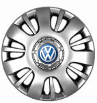 AutoHelix MSA Set 4 capace roti 16 inchi (R16) compatibile gama VOLKSWAGEN model - 407, Sigla Albastra (407VwAlbastru)