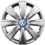 AutoHelix MSA Set 4 capace roti 15 inchi (R15) compatibile Volkswagen, Model - 328, Sigla Albastra (328VwAlbastru)
