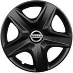 AutoHelix MSA Set 4 capace roti 16 inchi (R16) compatibile NISSAN, Model 418 Black (Black418NISSAN)