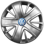 AutoHelix MSA Set 4 capace roti 16 inchi (R16) compatibile gama VOLKSWAGEN model - 428, Sigla Albastra (428VwAlbastru)