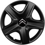 AutoHelix MSA Set 4 capace roti 16 inchi (R16) compatibile CITROEN, Model 418 Black (Black418CITROEN)
