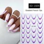 Palota Nails Francia mosolyvonal matrica (árnyékkal) No. SD1926