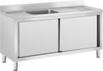 Royal Catering Chiuvetă din oțel inoxidabil - 1 basin - Royal Catering - Oţel inoxidabil - 160 x 60 cm RC-IKS02 (RC-IKS02) Chiuveta