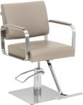 Physa Scaun de salon cu suport pentru picioare - 50 - 66 cm - 200 kg - bej/argintiu PHYSA OTLEY BEIGE_SILVER (PHYSA OTLEY BEIGE_SILVER)