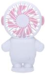 EUROLAMP Mini ventilator portabil reîncărcabil 4, 5W/5V 500 mAh alb/roz (EU0691) Ventilator