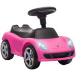AIYAPLAY Mașină de împins pentru copii Porsche, vehicul cu claxon, lumină și sunete de motor, pentru 18-36 luni, Roz | Aosom Romania (370-481V00PK)