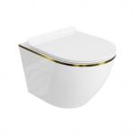 Lavita SOFI SLIM Gold Line fali WC csésze Soft Close ülőkével, Tornado 3.0 (5900378373315)