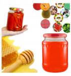 Bimberek 8 db 720 ml-es Bimberek üvegkészlet, nagy űrtartalmú, ellenálló üveg, véletlenszerű fedélszín (ZES000707)