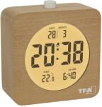 TFA Ceas digital de birou TFA Dostmann 60.2049 din lemn de fag, cu afisaj LCD si alarma (47560774)
