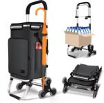 VOUNOT Carucior de cumparaturi VOUNOT cu 6 roti, capacitate 40 kg, impermeabil, negru (91946260)