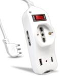 V-TAC Priza multipla V-TAC cu USB-C Power Delivery 20W, 3 iesiri, 1, 5m cablu (71953978)