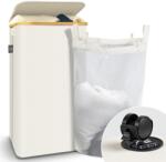 VOUNOT Cos de rufe VOUNOT 100L, pliabil, cu capac, bej (38211878)