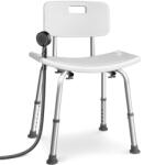 VOUNOT Scaun de dus VOUNOT cu spatar, inaltime reglabila 70-83cm, alb, suport dus (72383804)