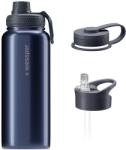 Wessper Sticla Termica Wessper B3 din Otel Inoxidabil 1 Litru, Albastru Luminiscent, 3 Capace (24407226)