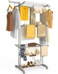 VOUNOT Stativ pentru Uscat Rufe VOUNOT Turm 4 Etaje, Capacitate 35 kg, Culoare Grau (38481304)