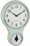 TFA Ceas de perete analogic TFA Dostmann 60.3073. 20, design retro, timer 60 min, mint-verde (9247616)