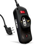 V-TAC Priza multipla V-TAC cu USB-C 20W, USB-A, 3 prize, neagra (96864525)