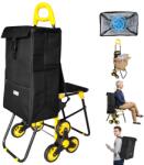 VOUNOT Carucior de cumparaturi VOUNOT cu sistem 6 roti, 40L, negru (94991296)