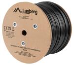 Lanberg Cablu de instalare Lanberg Cat. 7 S/FTP din cupru pentru exterior, 305 m, AWG23, Fca, negru (LCS7-21CU-0305-BK)