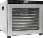  Salente QuickDry Professzionális Rozsdamentes Acél Aszalógép, 10 Tálcás, 1100 W