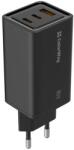 ColorWay GaN3 Pro Power Delivery USB-A + 2 USB TYPE-C töltő adapter, 65W, fekete (CW-CHS039PD-BK) (CW-CHS039PD-BK)