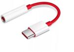 OnePlus audió adapter kábel (3.5mm jack aljzat - Type-C), piros (57983104916) (57983104916)
