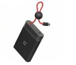 OnePlus powerbank Type-C aljzat (10000mAh, 22.5W, PD gyorstöltő, LED jelzés + fix Type-C kábel), fekete (OP225MRPB10K) (OP225MRPB10K)