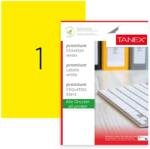 Tanex Etichete color autoadezive, 1/A4, 210 x 297mm, TANEX, galben fluorescent (TX-TW-2000-FYE)