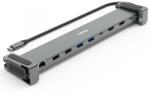 Hama USB 3.1 Type-C, 9in1 dokkoló adapter (USB3.1, 2xHDMI, LAN, USB-C, PD) (200145) (200145)