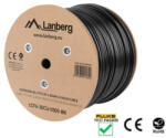 Lanberg LCF6-30CU-0305-BK Cat. 6 F/UTP PE+PVC Fca 250 MHz AWG23 305 m cablu ecranat cu gel, negru, pentru exterior