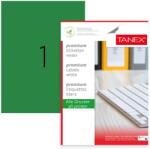 Tanex Etichete color autoadezive, 1/A4, 210 x 297mm, 25 coli/top, TANEX, verde fluorescent (TX-TW-2000-FGR)