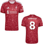  Liverpool mez felső felnőtt Adidas Home 2026-27 Szoboszlai 8 Premier League betűtípus