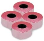  Etichete autoadezive pentru marcatoare, 26 x 12 mm, 1500 bucati/rola, rosu fluorescent (DO261213)