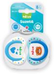 ADORA Suzeta din silicon, cu cutie de sterilizare, 0-6 luni, design baiat, 2 bucati, Adora
