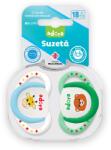 ADORA Suzeta din silicon, cu cutie de sterilizare, 18 luni +, design baiat, 2 bucati, Adora