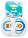 ADORA Suzeta din silicon, cu cutie de sterilizare, 6-18 luni, design baiat, 2 bucati, Adora