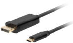 Lanberg CA-CMDP-10CU-0010-BK DisplayPort 1.2 (M) - USB Type-C (M) UHD 4K CU fekete aranyozott DisplayPort kábel 1m