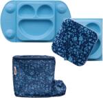TIDY TOT Set Farfurie Diversificare & Gentuta Gustare (albastru) - Tidy Tot (ttemnbl)