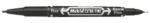 Zebra Marker permanent, 0, 5/1, 0 mm, față-verso, ZEBRA "Mckie Extra Fine", negru