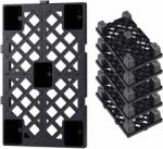 Vevor 6 db egymásba rakható, vízálló ráccsal ellátott műanyag raklap 500×305×100 mm