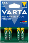 VARTA 550mAh HR03/4BP 56743 NiMh mikro akkumulátor AAA újratölthető elem (Varta-Power-HR03-4-550)